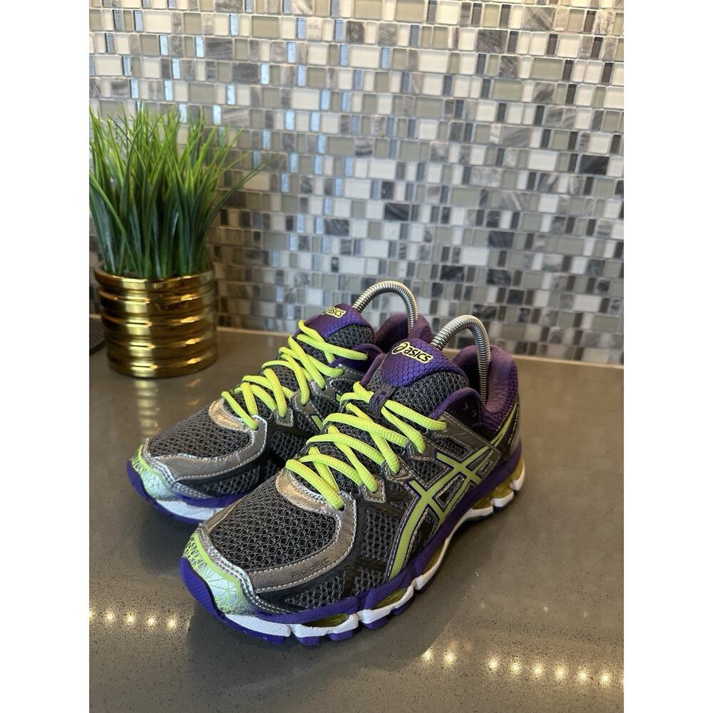 ASICS GEL Kayano 21 Women’s US 7.5 EU 39 Gray Purple Running Shoes T4H7N - Picture 11 of 16